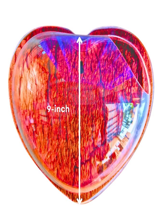 حوض سمك على شكل قلب أحمر مقاس 9 بوصات يُعلق على الحائط - بدون قاعدة | حوض أسماك عصري للمنزل والمكتب والمقهى | تصميم موفر للمساحة | حوض سمك أنيق وحوض نباتات | تصميم صغير الحجم - Image 2